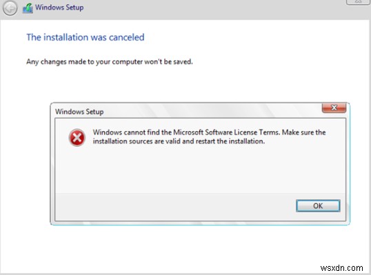 Windows ไม่พบข้อกำหนดสิทธิ์การใช้งานซอฟต์แวร์ของ Microsoft 
