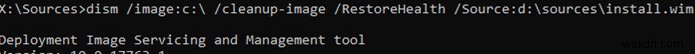 การใช้ DISM เพื่อตรวจสอบและซ่อมแซม Windows Image 