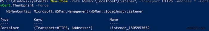 การกำหนดค่า PowerShell Remoting (WinRM) ผ่าน HTTPS 