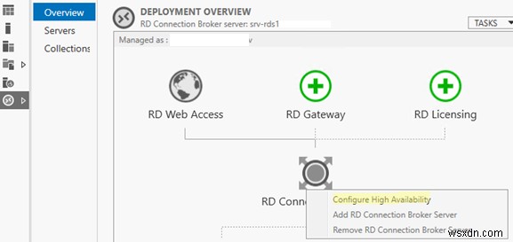 การกำหนดค่า RDS Connection Broker ความพร้อมใช้งานสูงบน Windows Server 