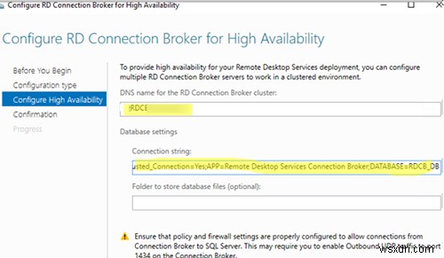 การกำหนดค่า RDS Connection Broker ความพร้อมใช้งานสูงบน Windows Server 