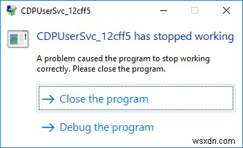 แก้ไข:CDPUserSvc หยุดทำงานใน Windows 10 / Windows Server 2016 