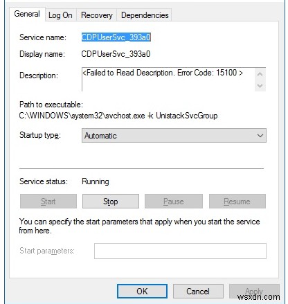 แก้ไข:CDPUserSvc หยุดทำงานใน Windows 10 / Windows Server 2016 