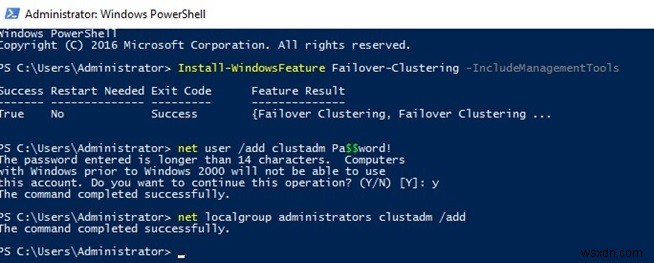 Windows Server 2016:Workgroup Failover Cluster โดยไม่มี Active Directory 