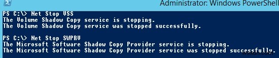 VSS Writer ล้มเหลว:การลงทะเบียน VSS Writers ใหม่บน Windows Server 
