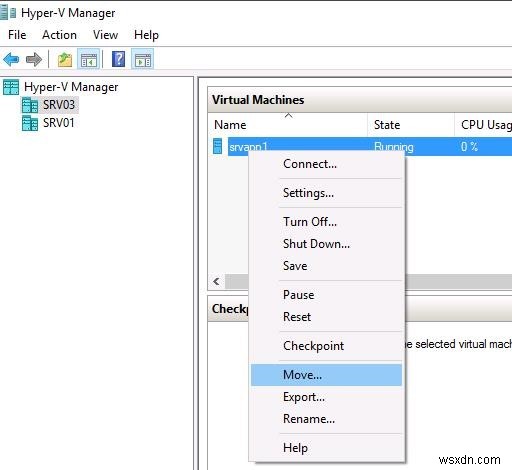 การกำหนดค่า Hyper-V Live Migration โดยไม่มี Failover Clustering 