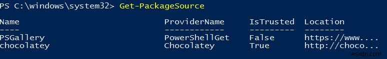 การใช้ PowerShell PackageManagement ใน Windows 10 