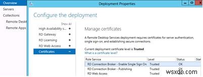 การกำหนดค่าการตรวจสอบสิทธิ์ SSO (การลงชื่อเพียงครั้งเดียว) บน Windows Server RDS 