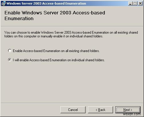 วิธีเปิดใช้งาน Access-Based Enumeration (ABE) บน Windows Server 