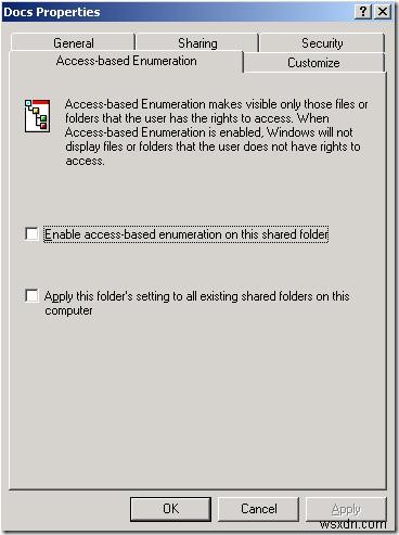 วิธีเปิดใช้งาน Access-Based Enumeration (ABE) บน Windows Server 