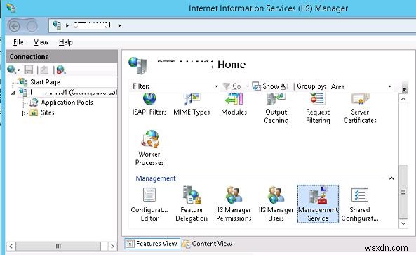 การจัดการ IIS ระยะไกลใน Windows Server 2016/2012 R2 