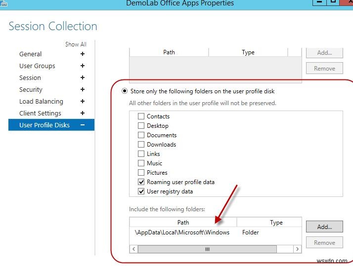 ดิสก์โปรไฟล์ผู้ใช้บน Windows Server 2012 R2 / 2016 RDS 