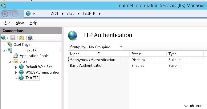 การกำหนดค่าเซิร์ฟเวอร์ FTP ด้วยการแยกผู้ใช้บน Windows Server 2016 / 2012 R2 