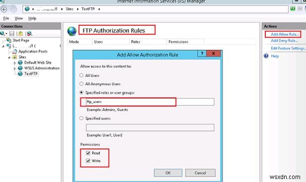 การกำหนดค่าเซิร์ฟเวอร์ FTP ด้วยการแยกผู้ใช้บน Windows Server 2016 / 2012 R2 