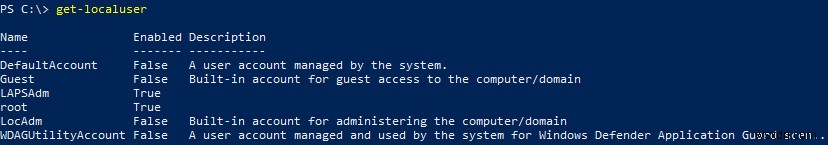 การจัดการผู้ใช้ภายในเครื่องและกลุ่มด้วย PowerShell 