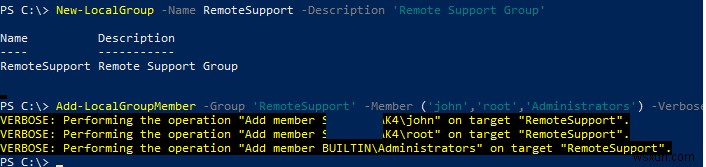 การจัดการผู้ใช้ภายในเครื่องและกลุ่มด้วย PowerShell 