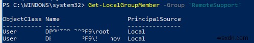 การจัดการผู้ใช้ภายในเครื่องและกลุ่มด้วย PowerShell 