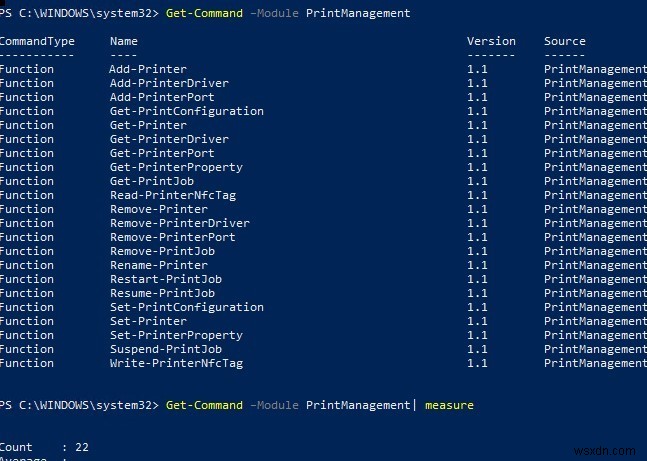 การจัดการเครื่องพิมพ์และไดรเวอร์ด้วย PowerShell ใน Windows 10 / Server 2016 