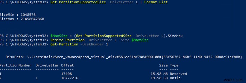 การจัดการดิสก์และพาร์ติชั่นด้วย Windows PowerShell 