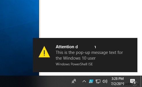 จะแสดงป๊อปอัปหรือการแจ้งเตือนเคล็ดลับบอลลูนจาก PowerShell ได้อย่างไร 