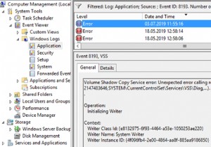 แก้ไขข้อผิดพลาด Volume Shadow Copy (VSS) ด้วย Event ID 8193 