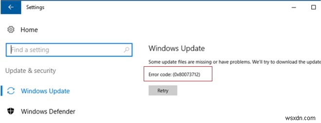 การแก้ไข Windows Update และ DISM Error 0x80073712 บน Windows Server 2016/Windows 10 