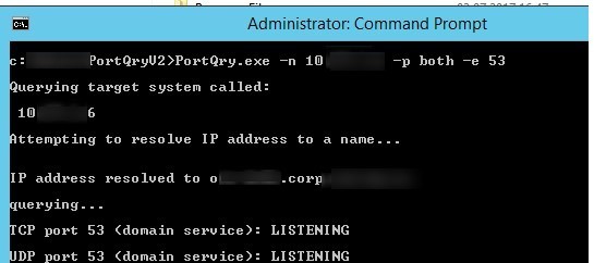 การใช้ PortQry เพื่อตรวจสอบพอร์ตที่เปิด TCP/UDP (เครื่องสแกนพอร์ต) 