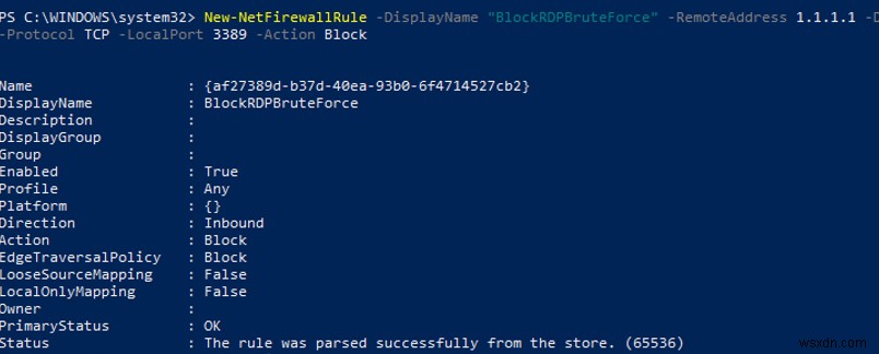 RDP Brute Force Protection พร้อมกฎ PowerShell และ Windows Firewall 