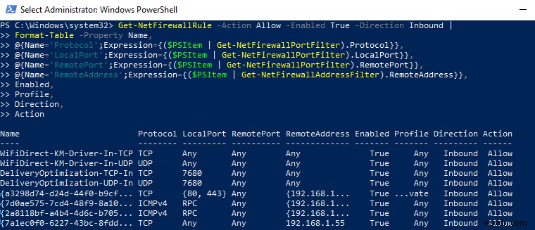 การกำหนดค่ากฎไฟร์วอลล์ Windows ด้วย PowerShell 