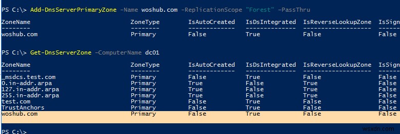 สร้างและจัดการโซน DNS และบันทึกด้วย PowerShell 