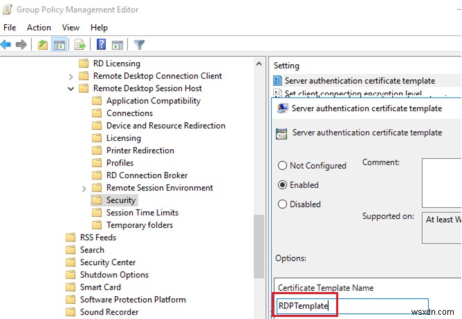 การรักษาความปลอดภัยการเชื่อมต่อ RDP ด้วยใบรับรอง SSL/TLS ที่เชื่อถือได้ 