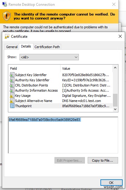 การรักษาความปลอดภัยการเชื่อมต่อ RDP ด้วยใบรับรอง SSL/TLS ที่เชื่อถือได้ 