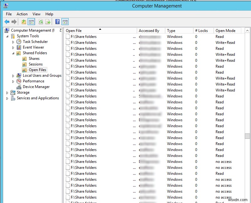 วิธีดูและปิดไฟล์ที่เปิดอยู่ใน Windows Server SMB Share 