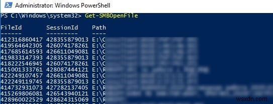 วิธีดูและปิดไฟล์ที่เปิดอยู่ใน Windows Server SMB Share 