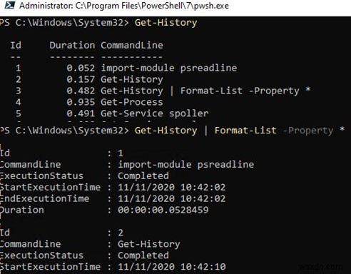 ประวัติคำสั่งก่อนหน้าใน PowerShell Console 