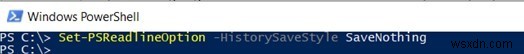 ประวัติคำสั่งก่อนหน้าใน PowerShell Console 