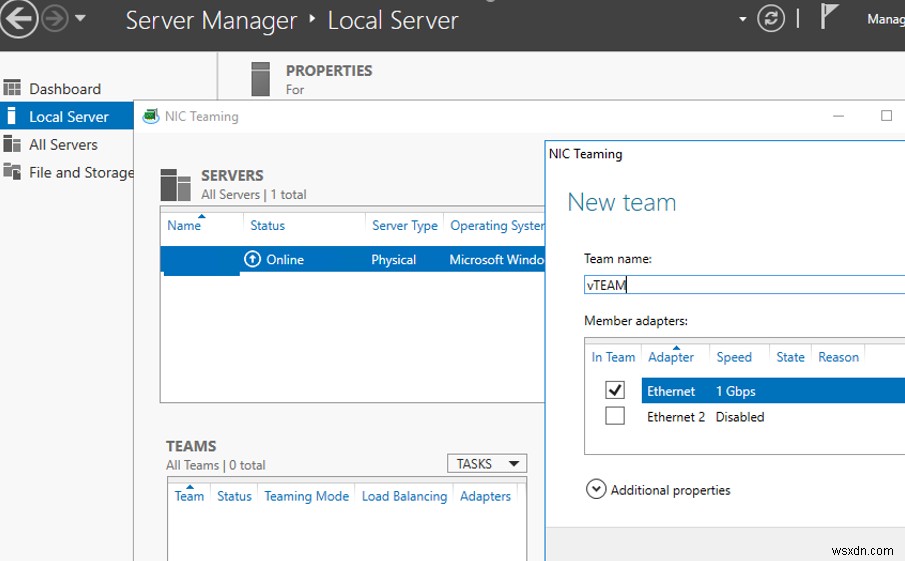 การกำหนดค่าอินเทอร์เฟซ VLAN บน Windows 10/Windows Server 2016 