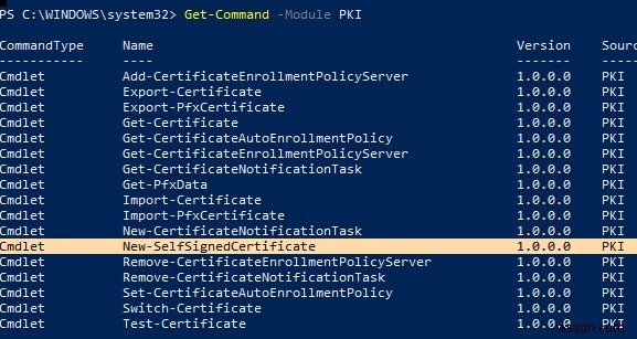 วิธีสร้างใบรับรองที่ลงนามเองใน Windows ด้วย PowerShell 