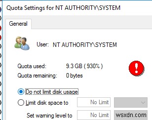 วิธีเปิดใช้งานและกำหนดค่าโควตาดิสก์ของผู้ใช้ใน Windows 