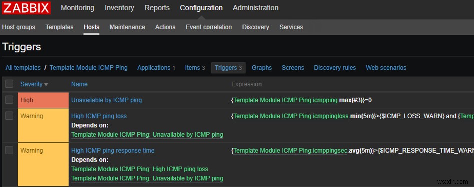 Zabbix – การตรวจสอบ ICMP Ping อย่างง่าย 