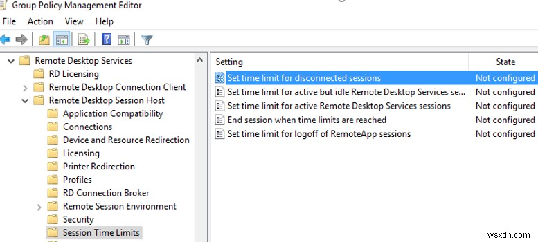 การกำหนดค่า RDP/RDS Sessions Limits (Timeouts) บน Windows 