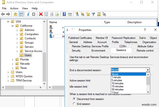 การกำหนดค่า RDP/RDS Sessions Limits (Timeouts) บน Windows 