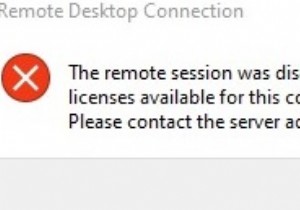เซสชันระยะไกลถูกตัดการเชื่อมต่อ:ไม่มีเซิร์ฟเวอร์สิทธิ์การใช้งานเดสก์ท็อประยะไกล/สิทธิ์ใช้งานการเข้าถึงไคลเอ็นต์ 