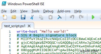 วิธีการลงนามสคริปต์ PowerShell (PS1) ด้วยใบรับรองการลงนามรหัส 