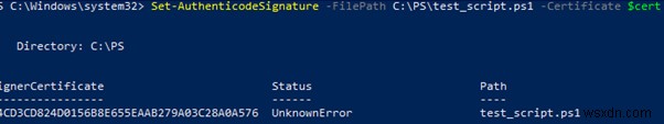วิธีการลงนามสคริปต์ PowerShell (PS1) ด้วยใบรับรองการลงนามรหัส 