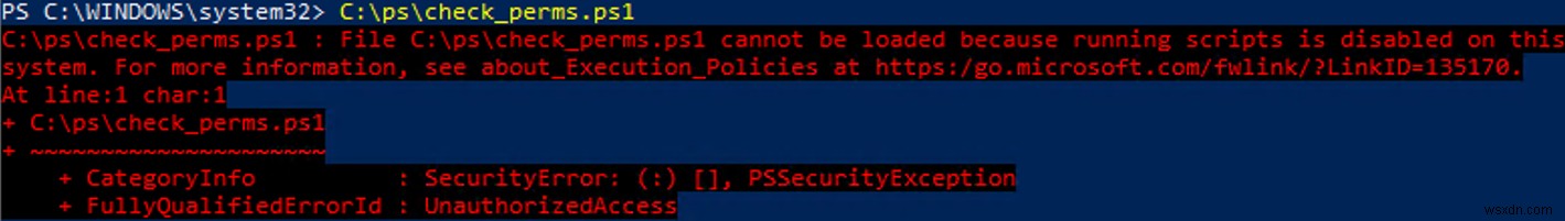 การกำหนดค่านโยบายการดำเนินการสคริปต์ PowerShell 