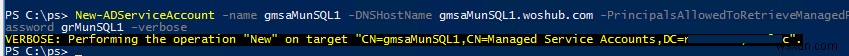 การใช้บัญชีบริการที่มีการจัดการ (MSA และ gMSA) ใน Active Directory 