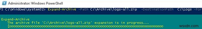 วิธีสร้างไฟล์ ZIP และแตกไฟล์ด้วย PowerShell 