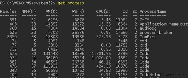 การจัดการกระบวนการ Windows ด้วย PowerShell 